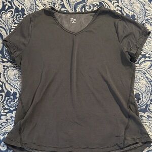 Elegant Black Striped V-Neck Tee